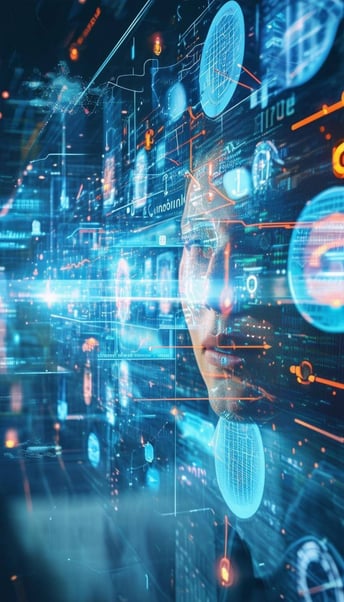 An image of a digital world where technology is changing the way sales work, but human salespeople are still needed for understanding complex solution-1